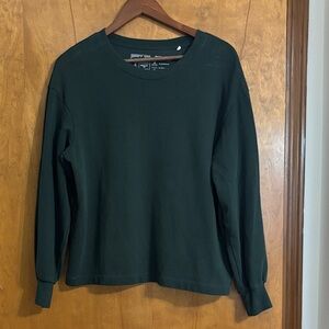 Patagonia regenerative organic cotton Dark Green Long Sleeve Shirt